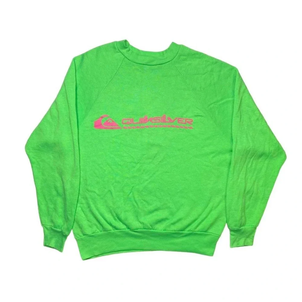 Vintage Quicksilver neon green sweater - Picture 1 of 5